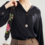 Butterfly And Flower Pattern Print Bag Strap