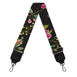 Butterfly And Flower Pattern Print Bag Strap