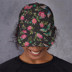 Butterfly And Flower Pattern Print Baseball Cap