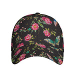 Butterfly And Flower Pattern Print Baseball Cap