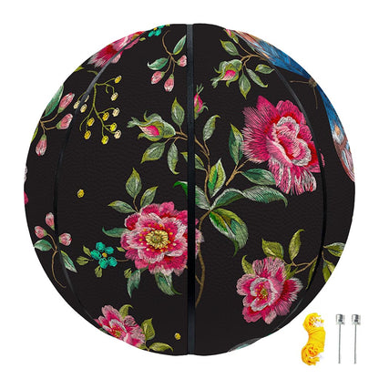 Butterfly And Flower Pattern Print Basketball