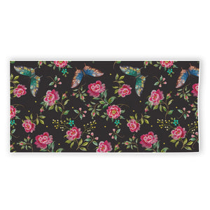 Butterfly And Flower Pattern Print Beach Towel