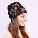 Butterfly And Flower Pattern Print Beanie