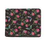 Butterfly And Flower Pattern Print Bifold Wallet