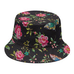 Butterfly And Flower Pattern Print Bucket Hat