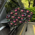 Butterfly And Flower Pattern Print Car Side Mirror Covers