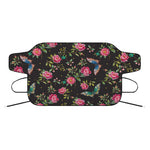 Butterfly And Flower Pattern Print Car Windshield Snow Cover