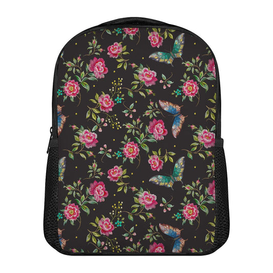 Butterfly And Flower Pattern Print Casual Backpack