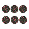Butterfly And Flower Pattern Print Coaster Set