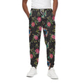 Butterfly And Flower Pattern Print Cotton Sweatpants