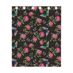 Butterfly And Flower Pattern Print Curtain