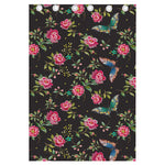 Butterfly And Flower Pattern Print Curtain