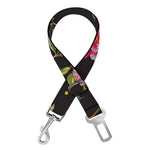 Butterfly And Flower Pattern Print Dog Seat Belt