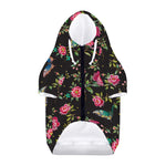 Butterfly And Flower Pattern Print Dog Zip Up Hoodie