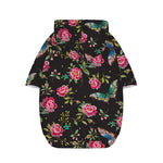 Butterfly And Flower Pattern Print Dog Zip Up Hoodie