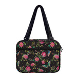 Butterfly And Flower Pattern Print Double Strap Bible Bag