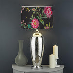 Butterfly And Flower Pattern Print Drum Lamp Shade