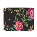 Butterfly And Flower Pattern Print Drum Lamp Shade