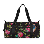 Butterfly And Flower Pattern Print Gym Bag