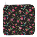Butterfly And Flower Pattern Print Hand Towel