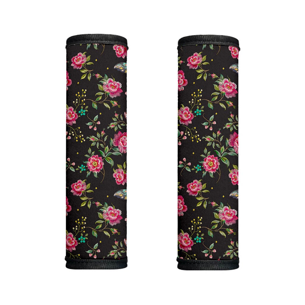 Butterfly And Flower Pattern Print Handle Covers