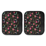 Butterfly And Flower Pattern Print Handle Covers