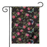 Butterfly And Flower Pattern Print House Flag