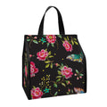 Butterfly And Flower Pattern Print Insulated Lunch Tote
