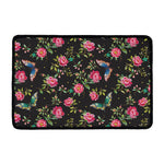 Butterfly And Flower Pattern Print Kitchen Mat