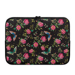 Butterfly And Flower Pattern Print Laptop Sleeve