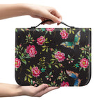 Butterfly And Flower Pattern Print Leather Bible Cover