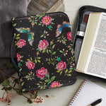 Butterfly And Flower Pattern Print Leather Bible Cover