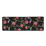 Butterfly And Flower Pattern Print Long Kitchen Mat
