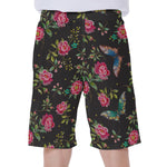 Butterfly And Flower Pattern Print Men's Beach Shorts