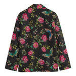 Butterfly And Flower Pattern Print Men's Cotton Blazer