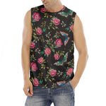 Butterfly And Flower Pattern Print Men's Fitness Tank Top