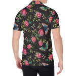 Butterfly And Flower Pattern Print Men's Shirt