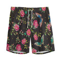 Butterfly And Flower Pattern Print Men's Athletic Shorts
