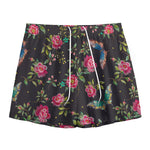 Butterfly And Flower Pattern Print Mesh Shorts