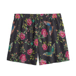 Butterfly And Flower Pattern Print Mesh Shorts