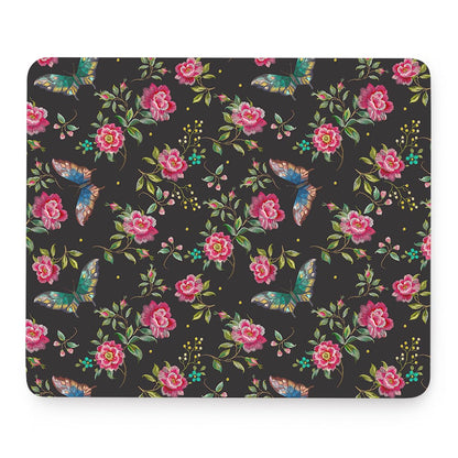 Butterfly And Flower Pattern Print Mouse Pad