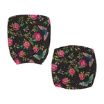 Butterfly And Flower Pattern Print Office Chair Cover