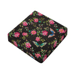 Butterfly And Flower Pattern Print Outdoor Seat Cushion Cover