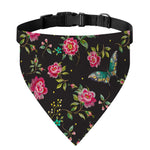 Butterfly And Flower Pattern Print Over The Collar Dog Bandana