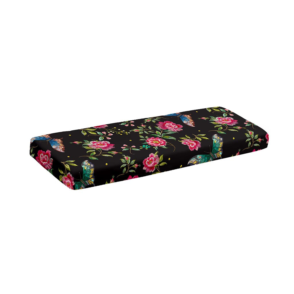 Butterfly And Flower Pattern Print Piano Keyboard Cover