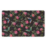 Butterfly And Flower Pattern Print Polyester Doormat