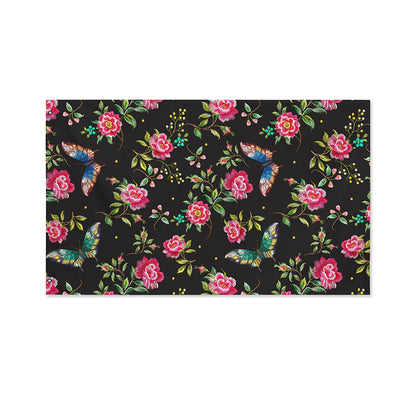 Butterfly And Flower Pattern Print Polyester Flag