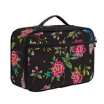 Butterfly And Flower Pattern Print Portable Lunch Bag