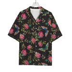 Butterfly And Flower Pattern Print Rayon Hawaiian Shirt