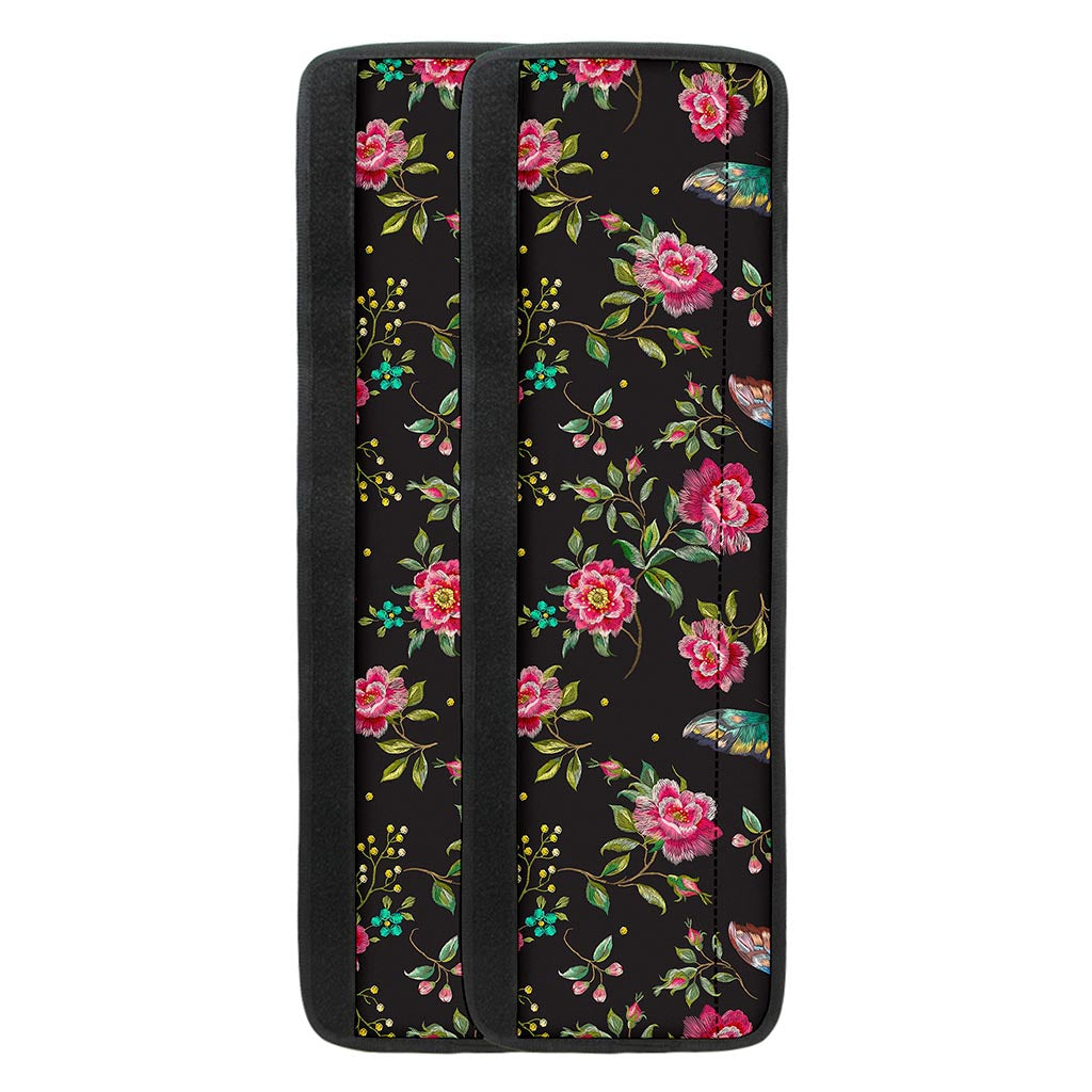 Butterfly And Flower Pattern Print Refrigerator Handle Covers